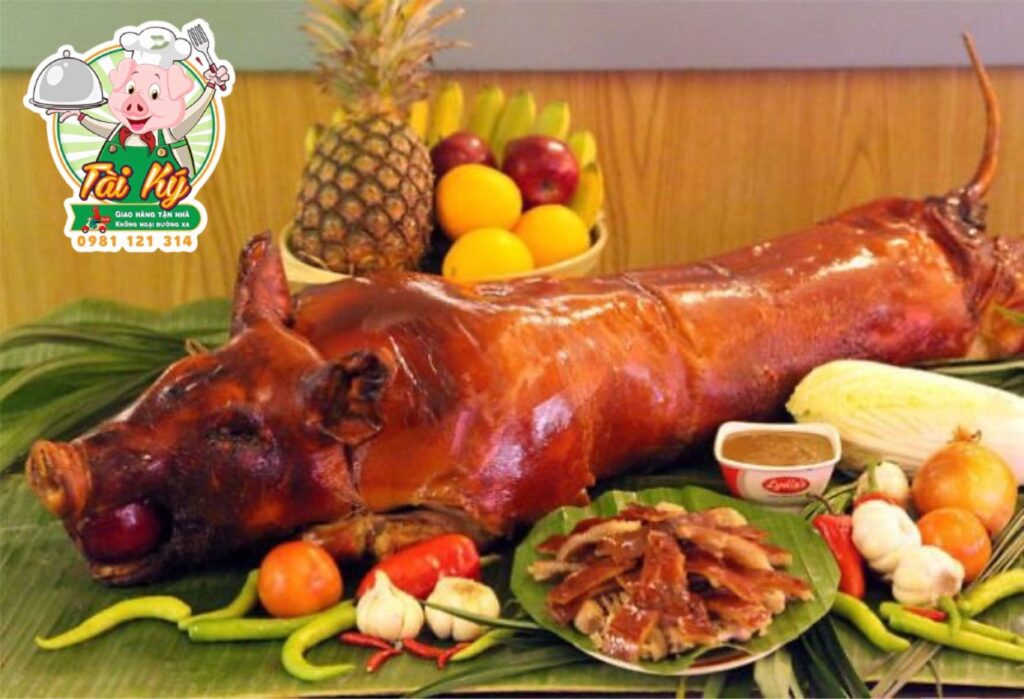 heo quay tại cửa hàng tài ký
