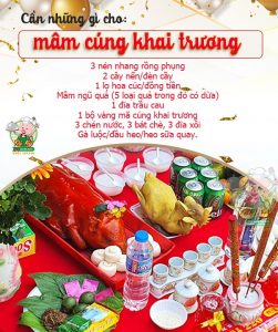 Cúng khai trương cần chuẩn bị những gì